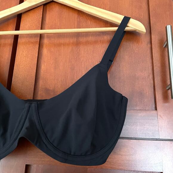 Skims Fits Everybody Unlined Demi Bra Onyx Black Size 36DDD (36F) NEW - Picture 2 of 6